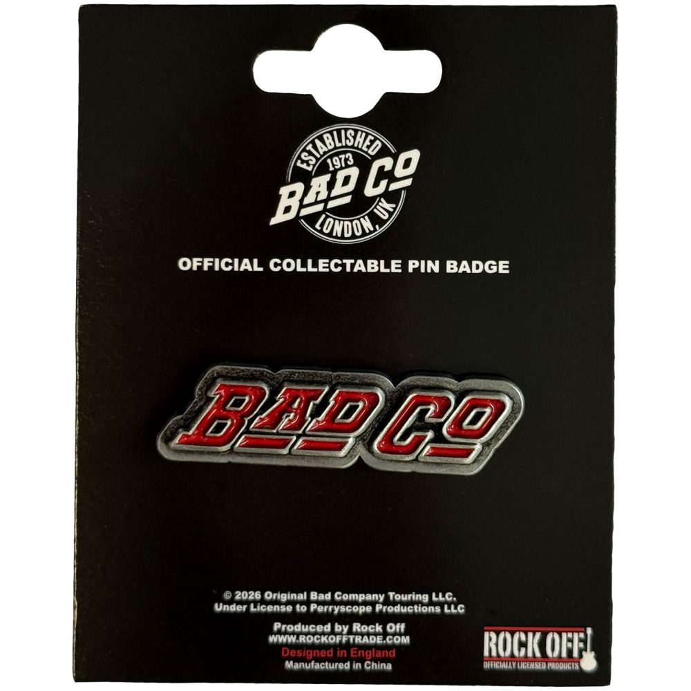Bad Company - Slant Logo Pin - Red/Silver coloured